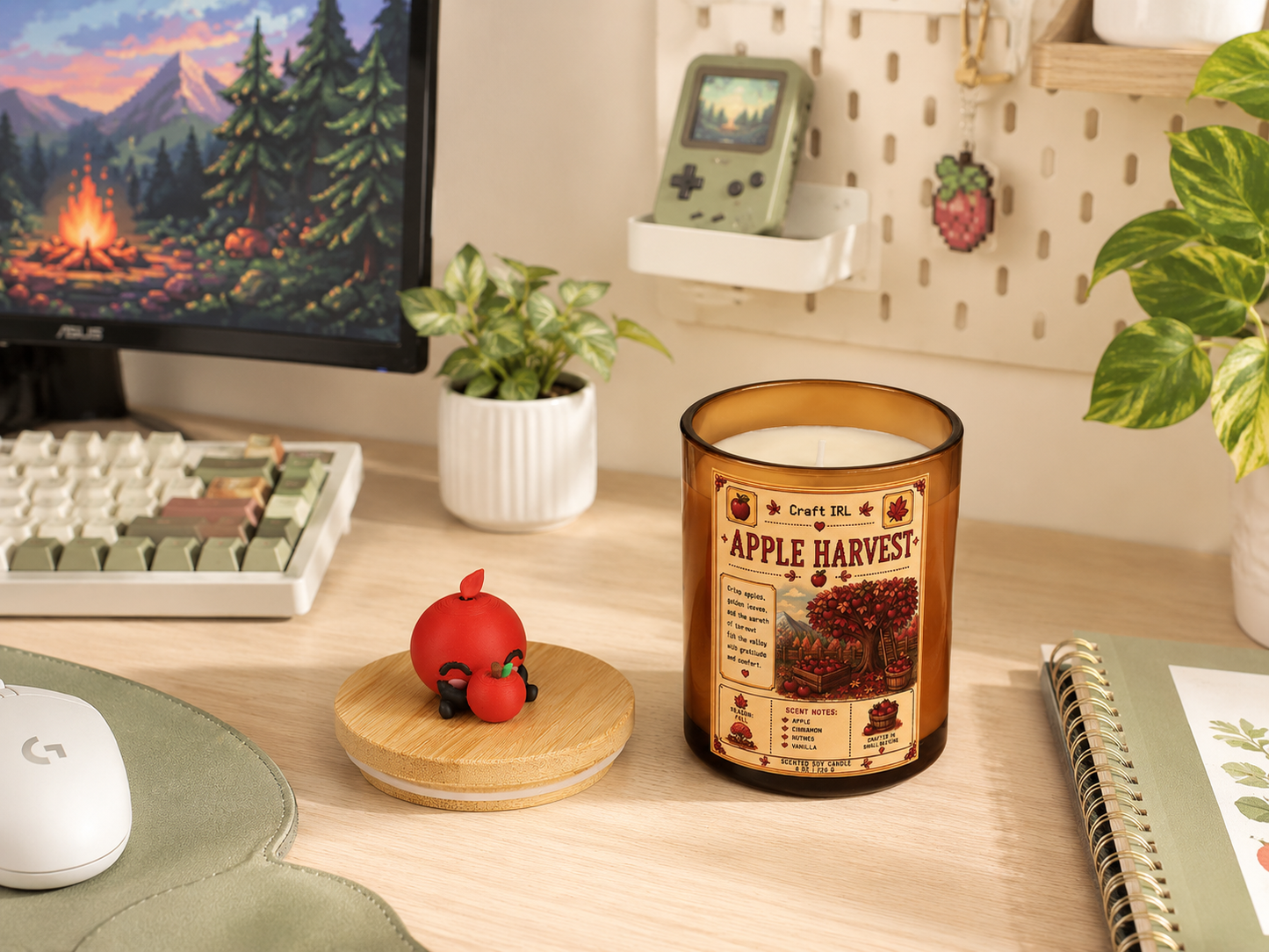 Stardew Valley Inspired Candles with Junimo Buddy