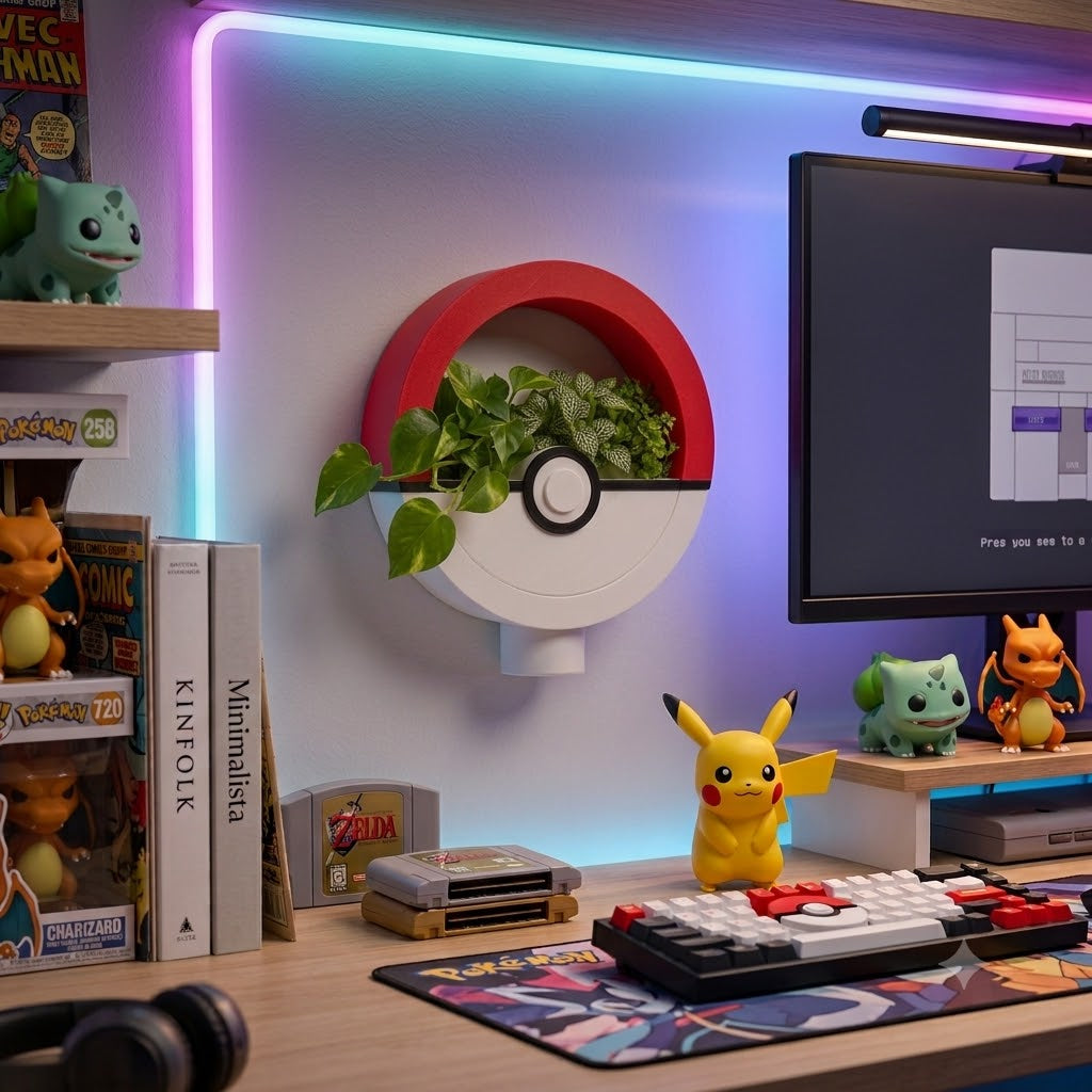 PokeBall Wall Planter