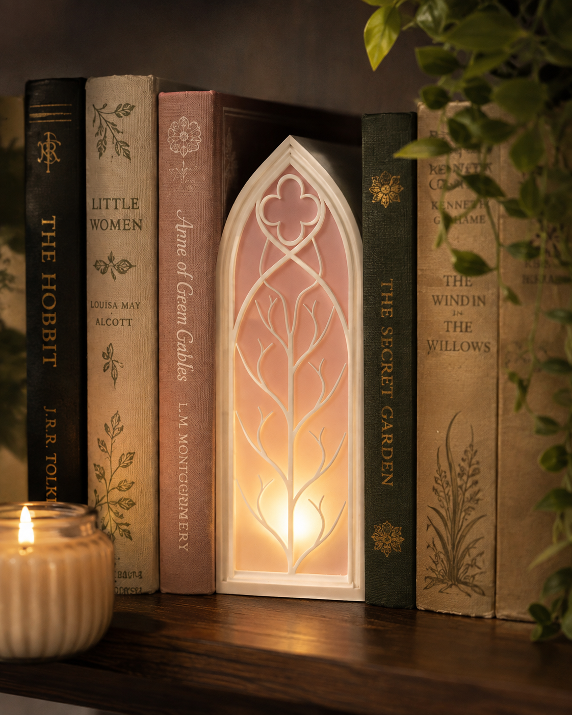 Fantasy Elven Book Nook Lamp