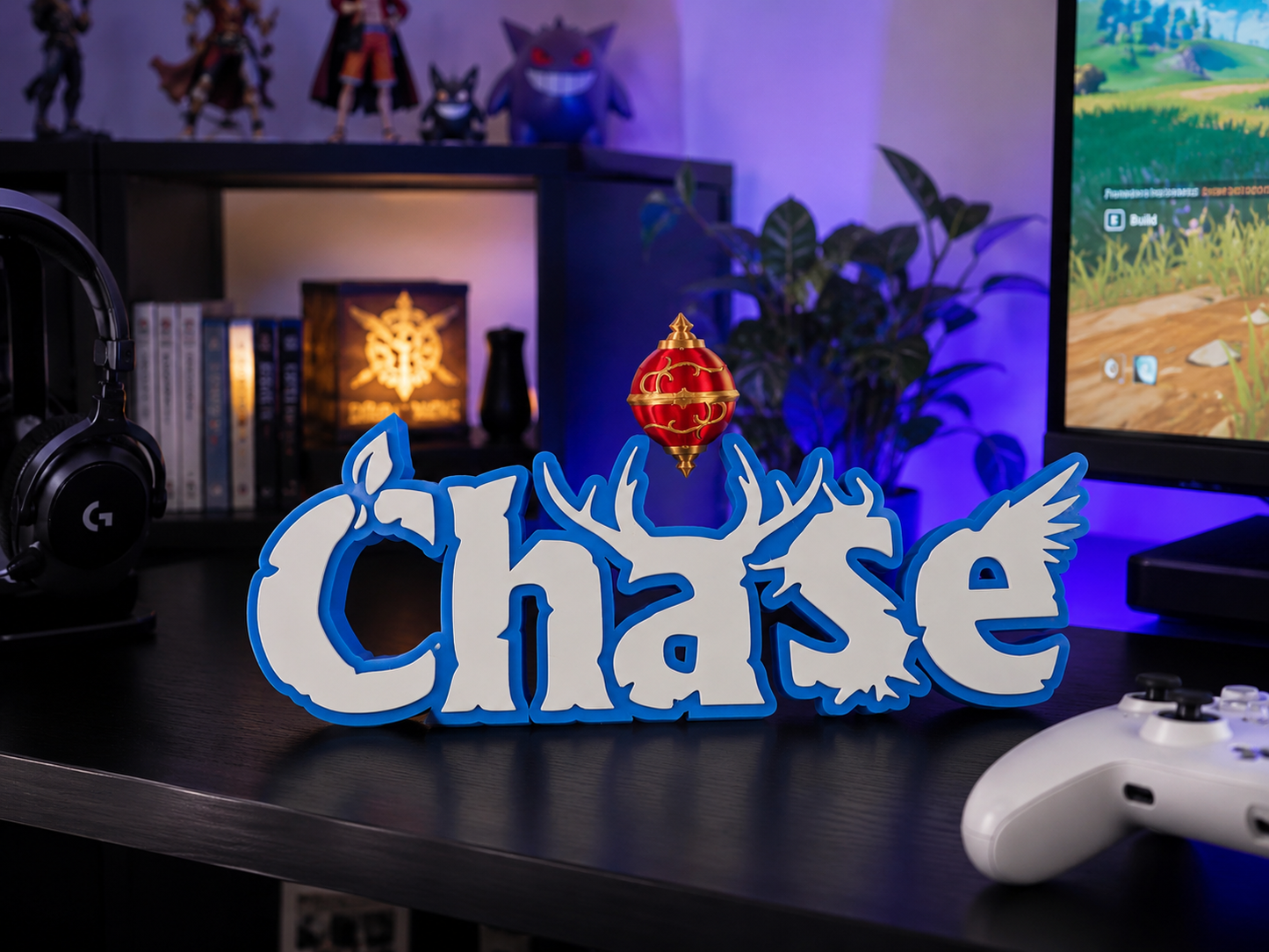 Personalized Palworld-Inspired Name Sign with FREE Mini Pal Sphere