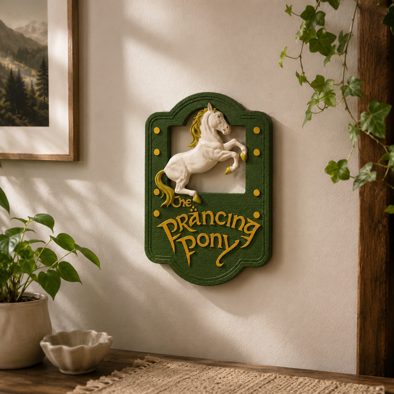 The Prancing Pony Hanging Tavern Sign