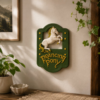 The Prancing Pony Hanging Tavern Sign