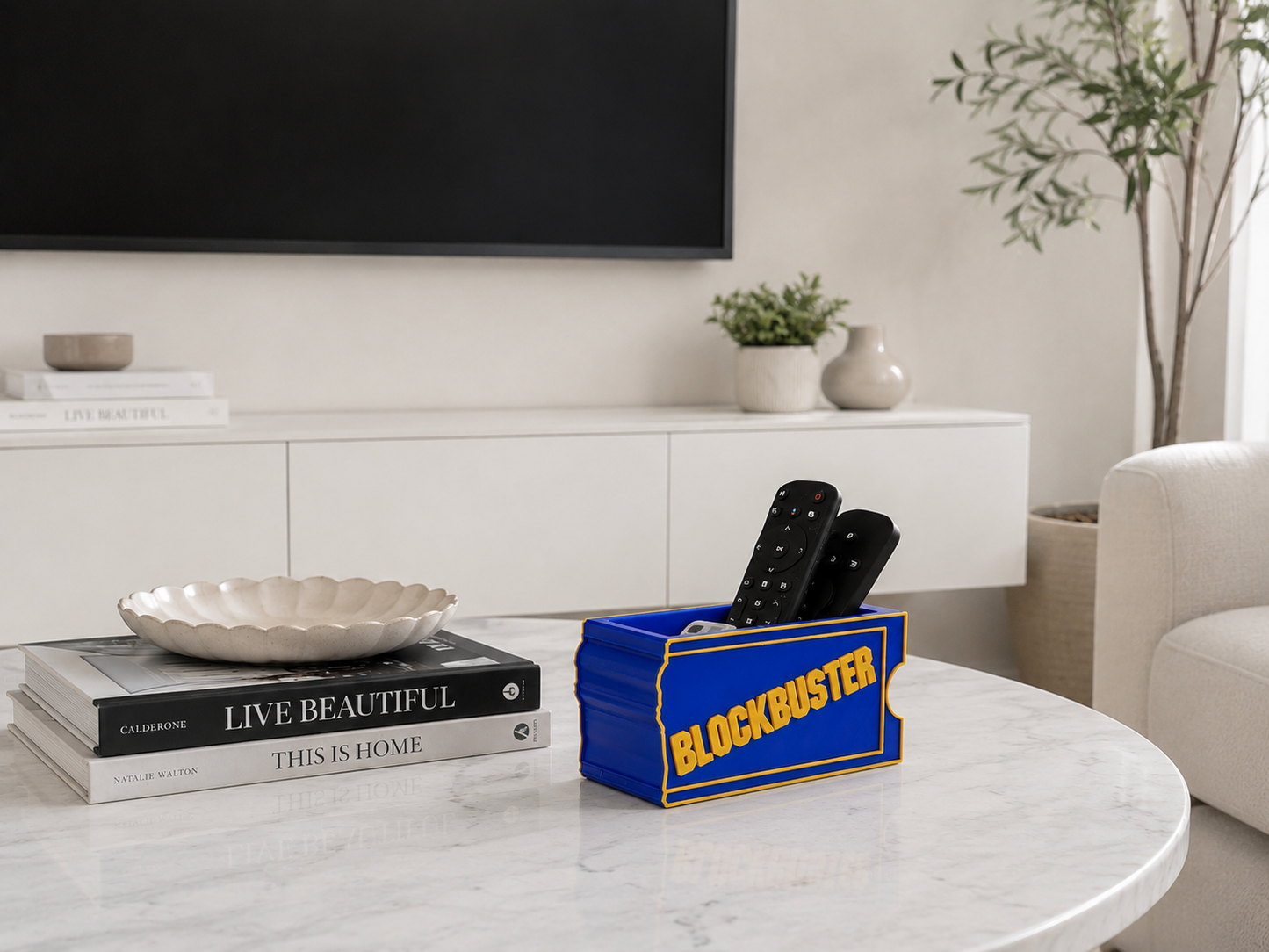 Blockbuster Inspired Remote Holder, 90s Nostalgia Gift, Retro Movie Room Decor, Home Theater Remote Organizer, Movie Night Decor