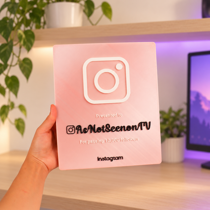 Content Creator Milestone Plaque