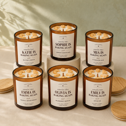 Personalized Baked Goods Candles for Baker