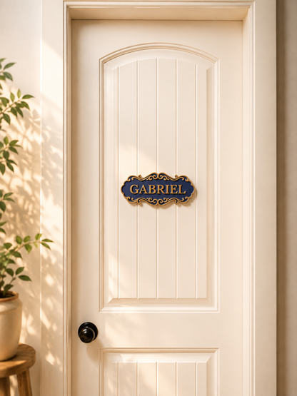Personalized Vintage Room Door Name Plaque