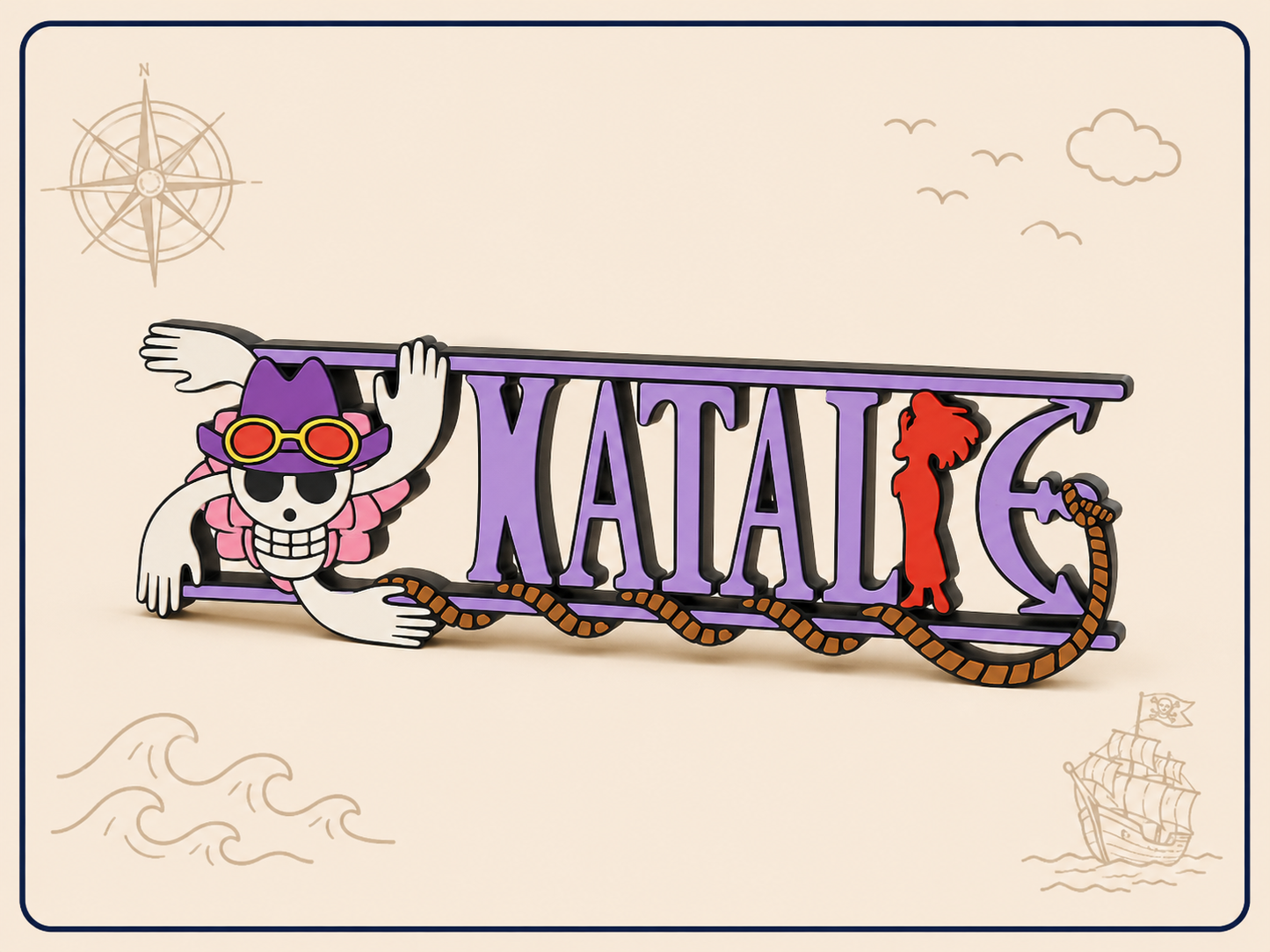Custom One Piece Nameplate