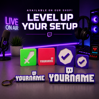 Custom Twitch Partner Desk Decor