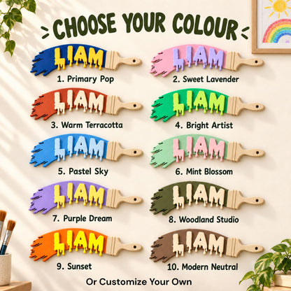 Paint Brush Name Sign