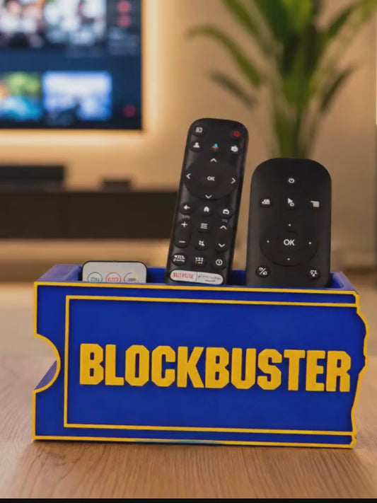 Blockbuster Inspired Remote Holder, 90s Nostalgia Gift, Retro Movie Room Decor, Home Theater Remote Organizer, Movie Night Decor
