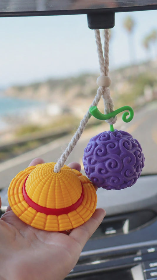 One Piece Straw Hat Car Freshener