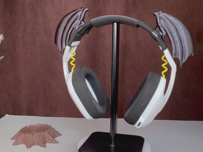 Succubus Wings Headphone Attachment | Little Demon Succubi Headset Accessory | Streamer Gamer Gift and Decor