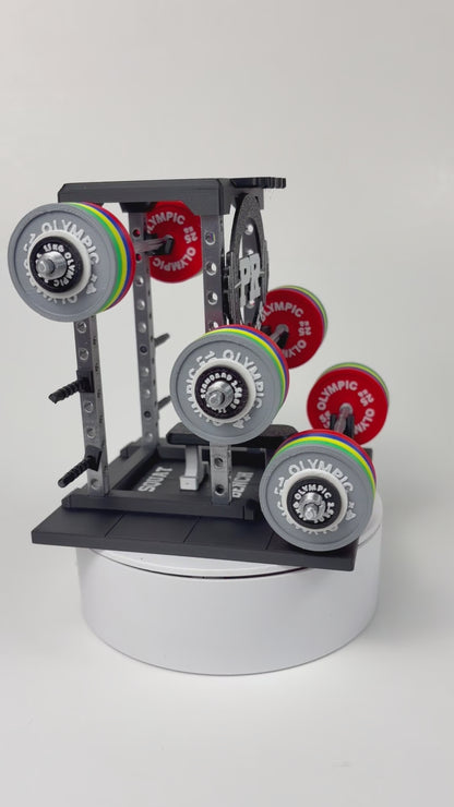 PR Tracker Weightlifting Barbell Rack Display – Gym Decor, Fitness Gift