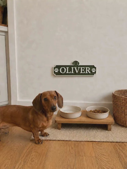 Personalized Dog Name Sign with Custom Breed