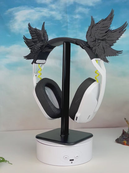 Archangel Wings Headphone Attachment | Angelic Headset Accessory | Streamer Gamer Gift and Decor