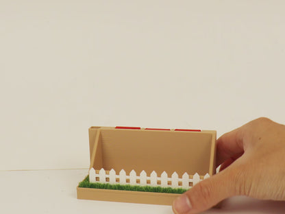 Realtor Business Card Holder with Interchangeable Signs and Grass Base