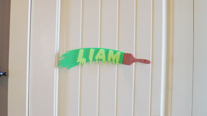 Paint Brush Name Sign