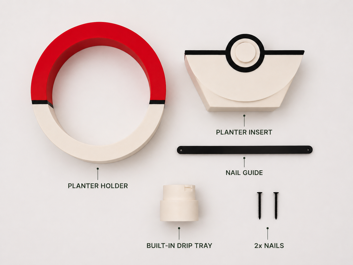 PokeBall Wall Planter