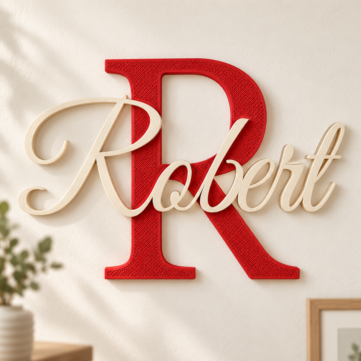 Custom Initial Wall or Door Name Sign