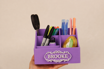Personalized Pen Holder Custom Vintage Name Desk Organizer