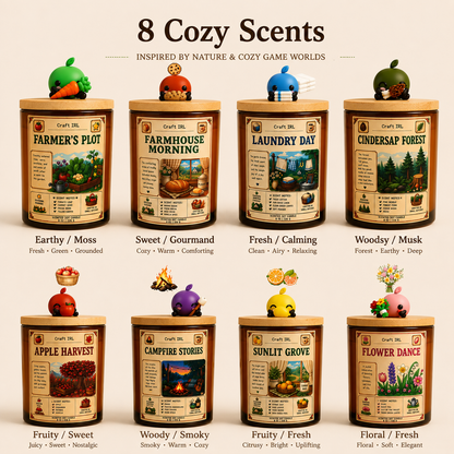 Stardew Valley Inspired Candles with Junimo Buddy