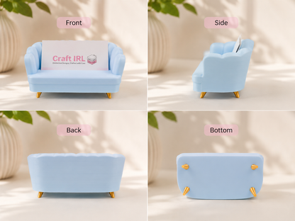 Art Deco Scallop Shell Couch Business Card Holder