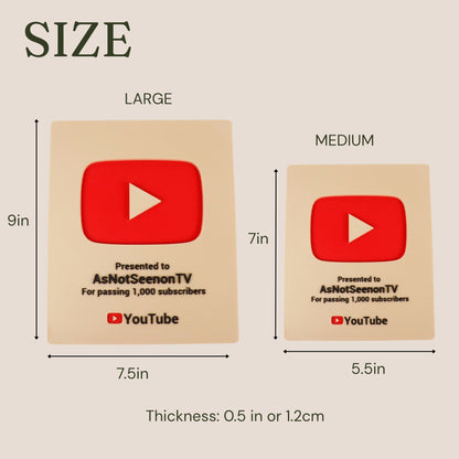Content Creator Milestone Plaque