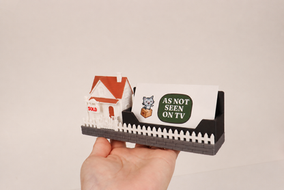 Miniature House Realtor Business Card Stand