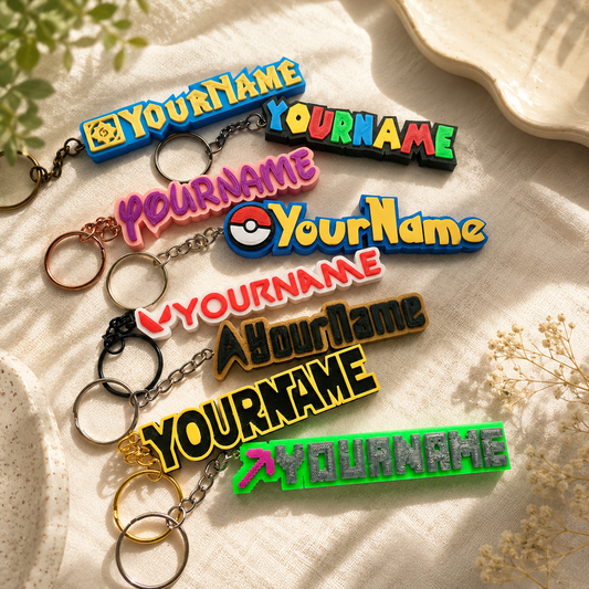 Custom Gaming and Show Themed Name Keychain