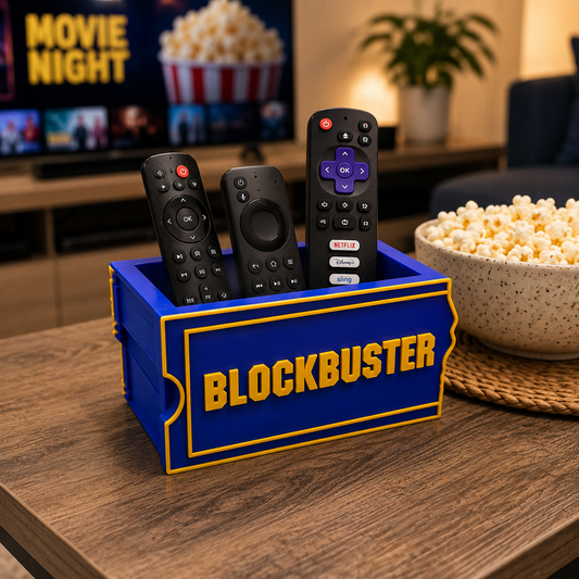 Blockbuster Inspired Remote Holder, 90s Nostalgia Gift, Retro Movie Room Decor, Home Theater Remote Organizer, Movie Night Decor