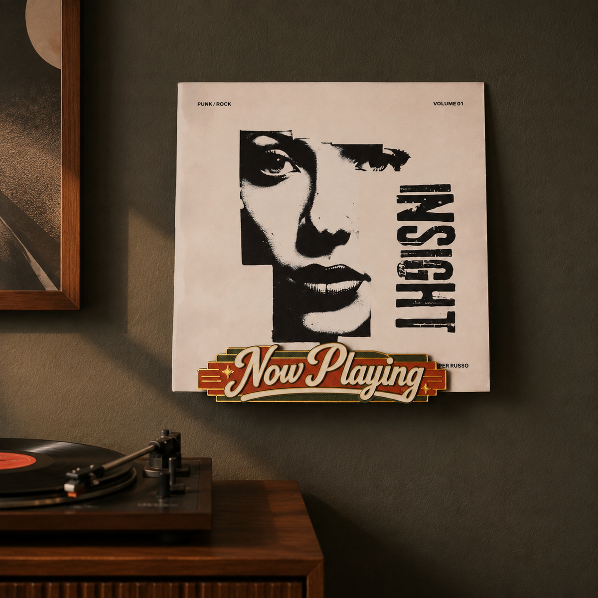 Art Deco Now Playing Vinyl Record Holder