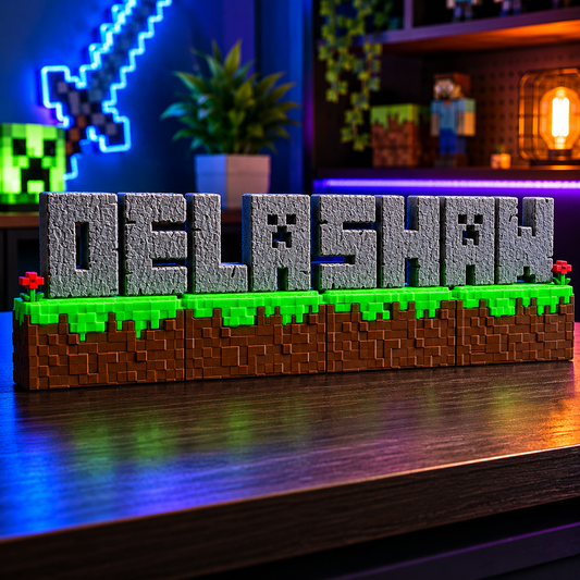 Minecraft-inspired Name Plate and Door Sign