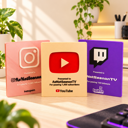 Content Creator Milestone Plaque