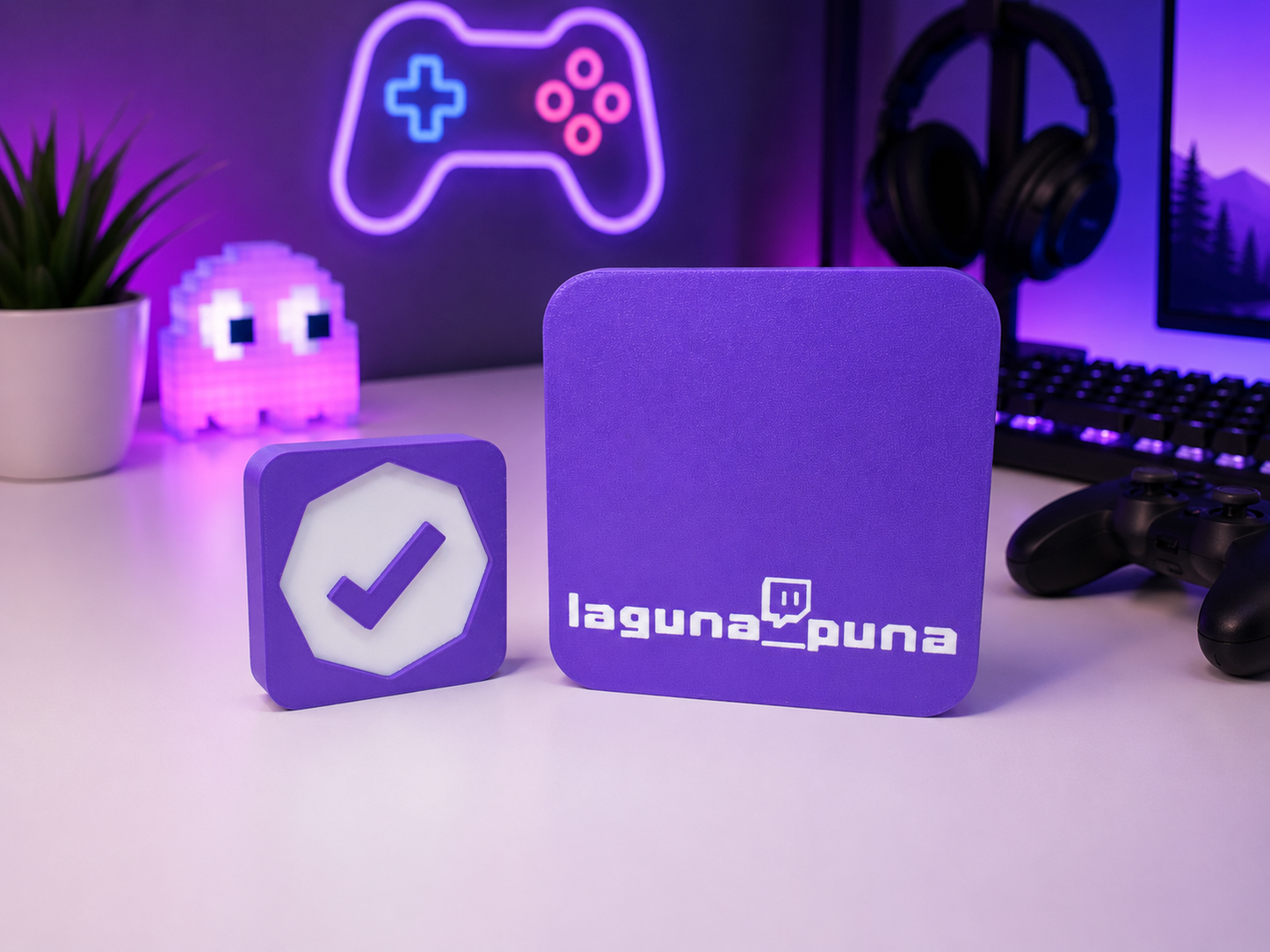 Custom Twitch Partner Desk Decor