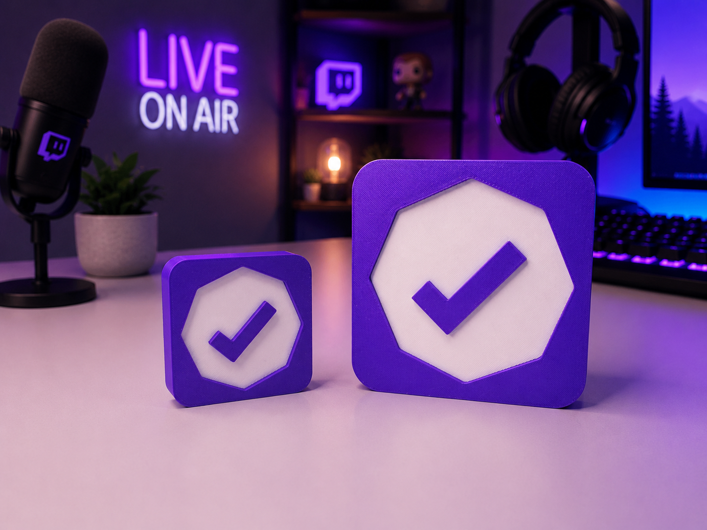 Custom Twitch Partner Desk Decor