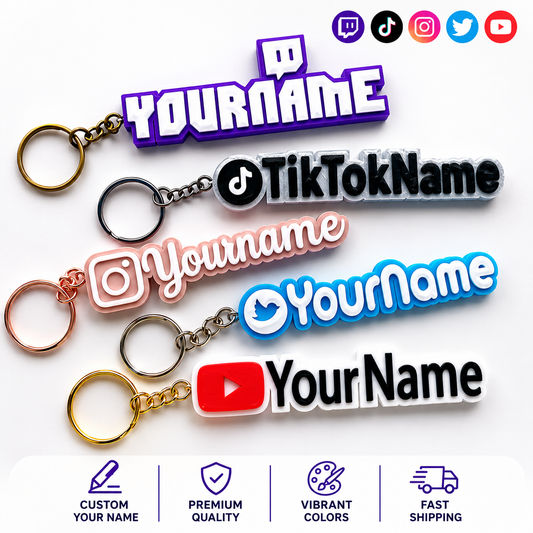 Custom Social Media Keychain