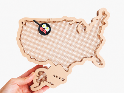 Country Travel Pin Display Board
